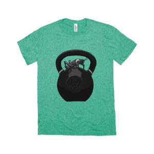 Alternative view of Fringe Sport Triblend Grasshopper Kettlebell Shirt
