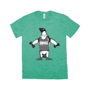 Alternative view of Fringe Sport Triblend Penguin Dumbbell Shirt